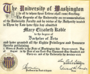 D- 1936 University of Washington Diploma