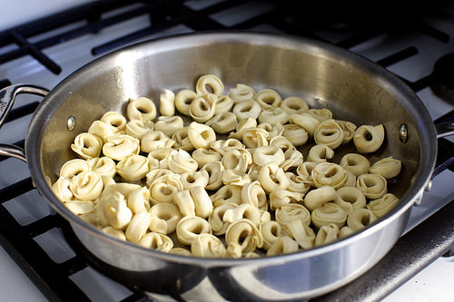 brown the tortellini