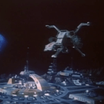 X-Bomber leaving Moon Base - Star Fleet