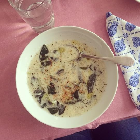 Warm Yogurt Soup with Grains and Greens