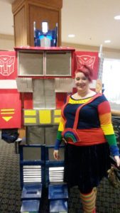 Phoenix and Prime dressed up for 80s night.