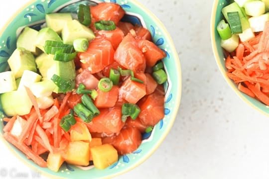 Salmon Poke Bowl Recipe via DeliciouslyOrganic.net #paleo #recipe