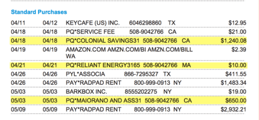 This month's payments with Citi AT&T Access More
