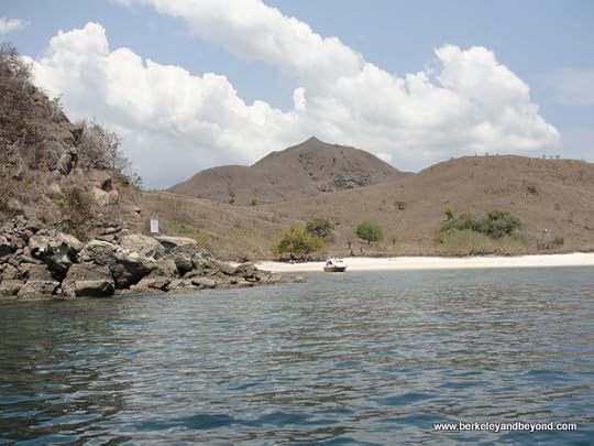 approaching Pink Beach near Komodo Island in Indonesia
