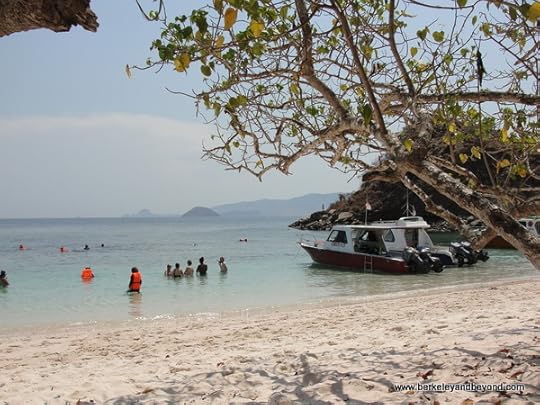 view from Pink Beach near Komodo Island in Indonesia