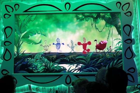 Animated drawings by the guests at dinner one night.