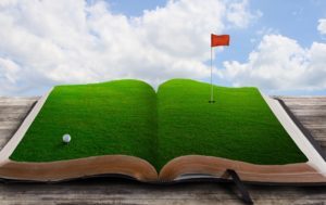 Golf course on book