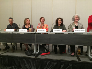 Julie on the Best First Novel panel. 