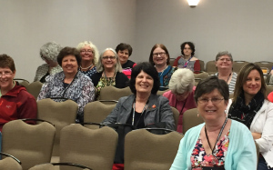 Michele in the audience for Barb and Sherry's panel. 