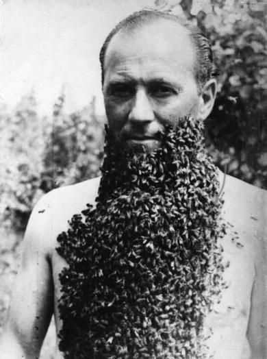 For instance, this man is proud of his trained bees.
