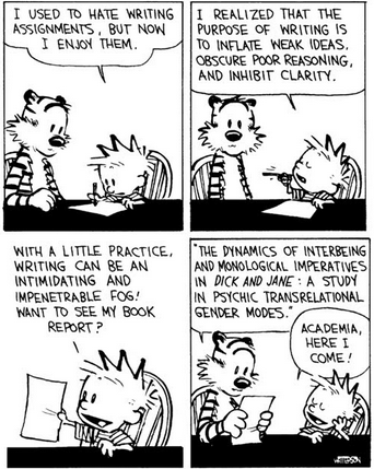 Calvin on bad writing