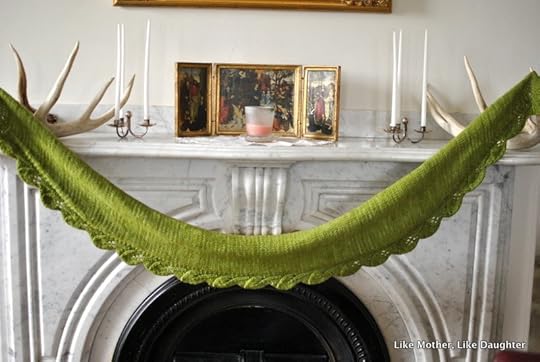 green Saroyan shawl ~ Like Mother, Like Daughter