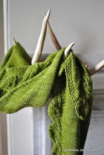 green Saroyan shawl ~ Like Mother, Like Daughter