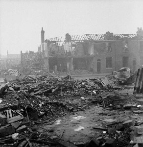 Birmingham after a Luftwaffe raid, 1940 (Imperial War Museum)