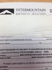 MRI registration form