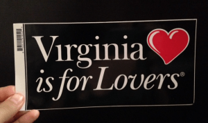Virginia is for lovers bumper sticker