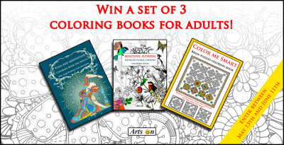 Books contest: win three coloring books for adults