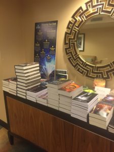 One of the the three book swap tables. Yow!