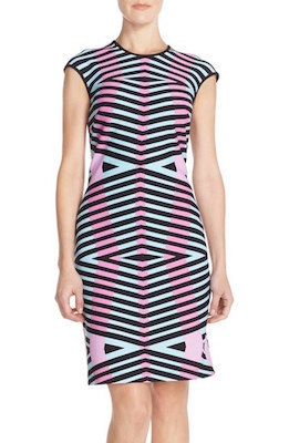 Pique Knit Sheath Dress