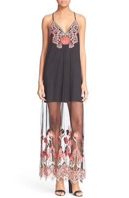 Sally Embroidered Illusion Gown