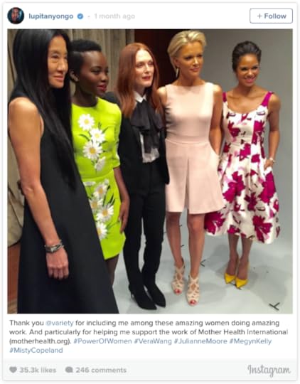 Lupita Nyong'o Instagram Post of Variety Power of Women Event