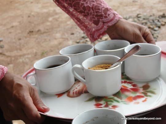 coffee service at Melo Village on Flores Island in Indonesia