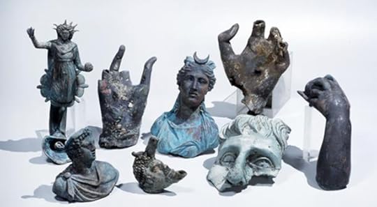 The rare bronze artifacts that were discovered in Caesarea.