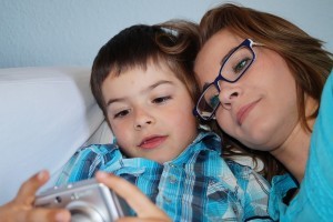 single mom with son