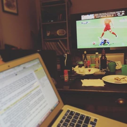 Working while Liverpool plays in the background. #ig2016 #365days #dailyphoto #amediting