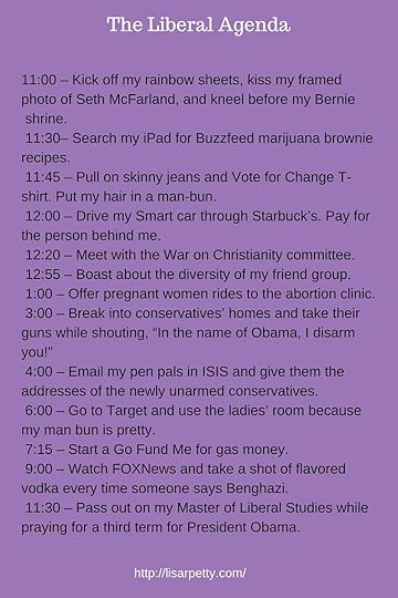 Liberal Agenda http://lisarpetty.com/