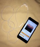 iPhone with ear buds