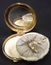 TOKALON 1920s ART DECO MINIATURE POWDER COMPACT TIN & PUFF
