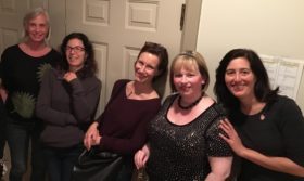 Seattle poet crew - Joannie Stangeland, Martha Silano, Elizabeth Austen, Jeannine Hall Gailey, Natasha K. Moni