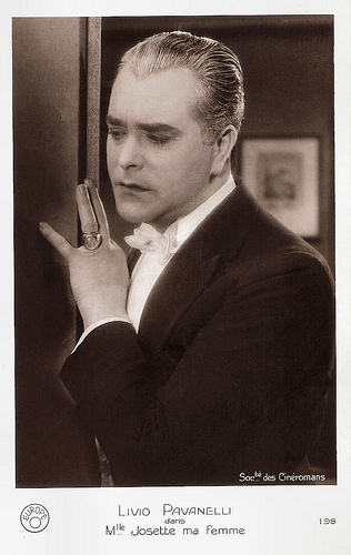 Livio Pavanelli in Mademoiselle Josette ma femme (1926)