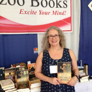 Grendel's Mother and I at the Kazoo Books table.