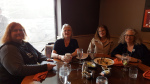 Sharan Newman, Gloria Tiller, Grace Tiffany, and Susan Morrison (me!). Photo by Candace Robb