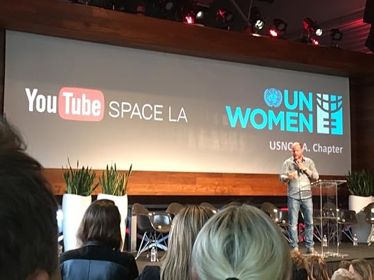 Joss Whedon being honored for his work as a proactive feminist in Hollywood. #HeForShe