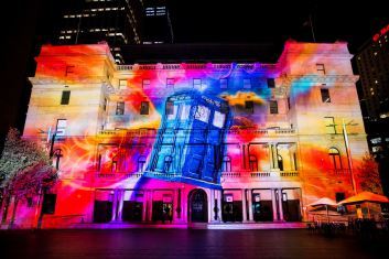 Vivid Sydney celebrating the Doctor's 50th anniversary! - Imgur