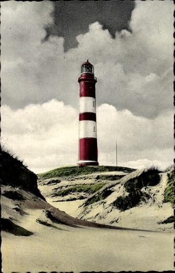 Postcard drawing of a lighthouse