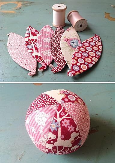 Red-and-pink-paper-piece-ball