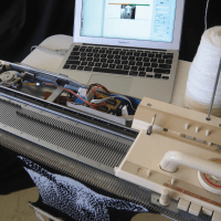 Hacked-knitting-machine