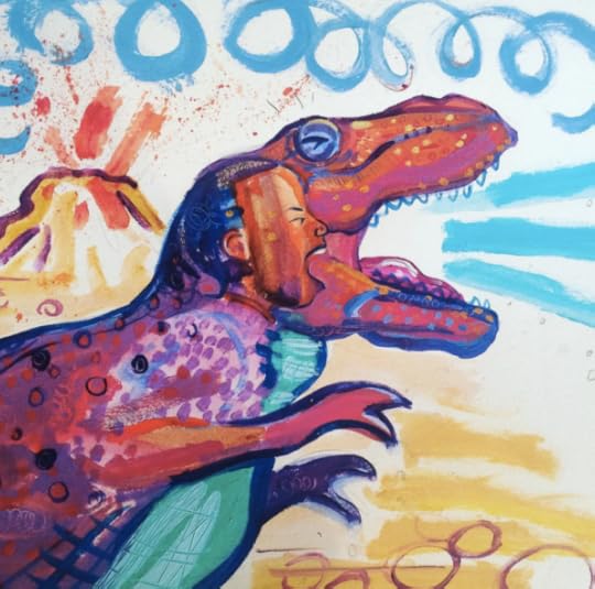 It's like a T Rex taking over my body, jaws opening wide for a prehistoric roar.