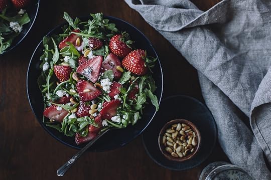 Strawberry, Spinach, and Arugula Salad with Lighter Poppy Seed Dressing