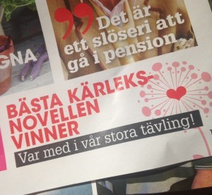 Detta är en liten teaser för en grej som kommer i Hemmets veckotidning. Dags att tänka novell!