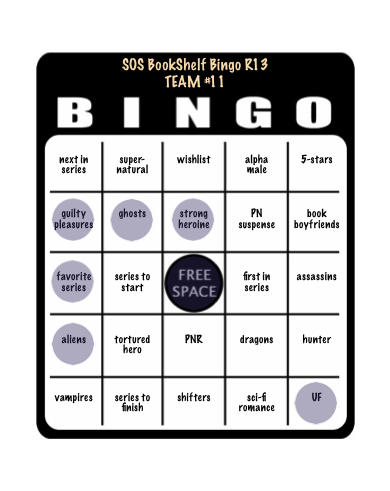 SOS book shelf bingo card