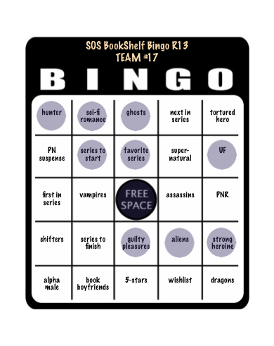 SOS book shelf bingo card