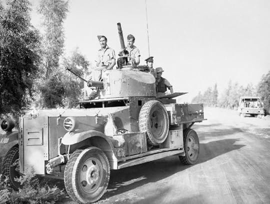 No. 2 Armoured Car Company RAF waits outside Baghdad, Iraq, for negotiations to conclude, 30 May 1941. (Imperial War Museum)
