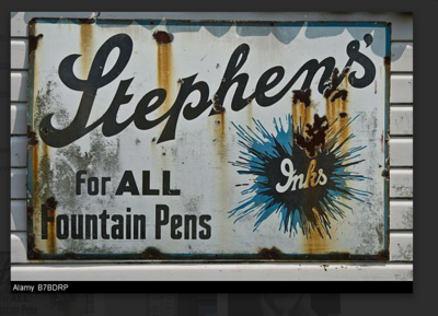 An advertisement for Stephens' Inks