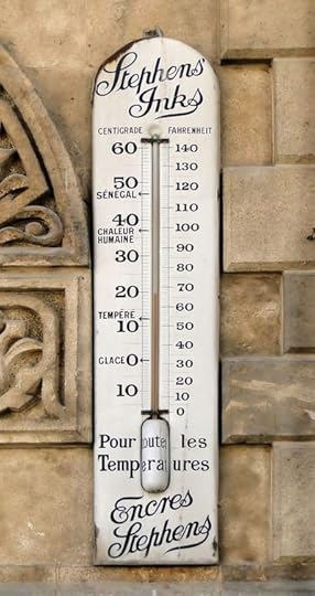 Stephens' Inks exterior thermometer (1920) at Hotel Baron, Aleppo, Syria
