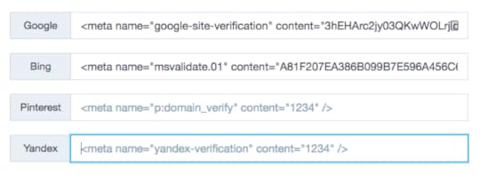 New Site Verification Tools showing the different Webmaster Tools settings.